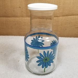 Vintage KIG Indonesia blue/white carafe Floral